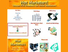 Tablet Screenshot of hotmarketers.com